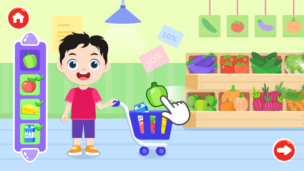Supermarket Games for Kids ۲-۵ - عکس بازی موبایلی اندروید