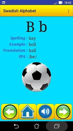 Swedish alphabet for students - عکس برنامه موبایلی اندروید