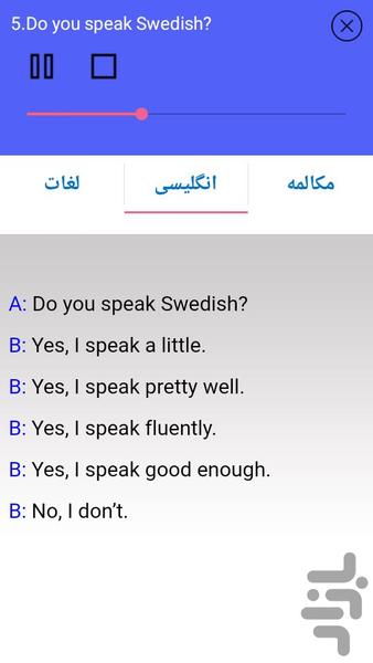 Swedish Conversation - Image screenshot of android app