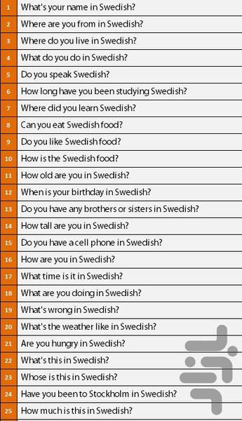Swedish Conversation - Image screenshot of android app