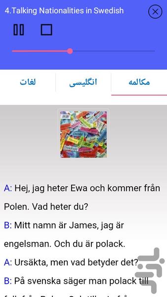 Swedish Conversation Advanced - Image screenshot of android app