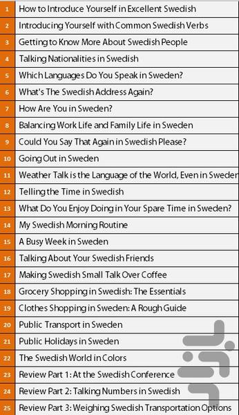 Swedish Conversation Advanced - Image screenshot of android app