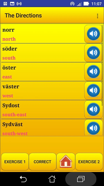 Learning Swedish language (les - Image screenshot of android app