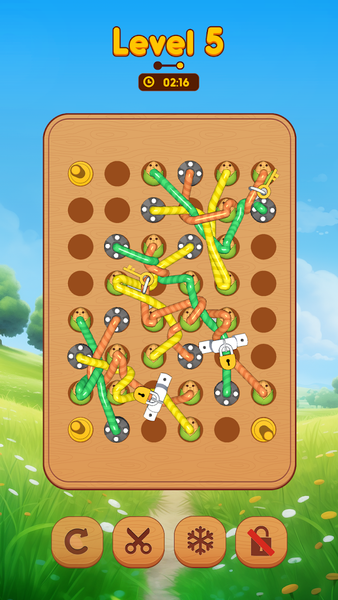 Woody Untangle Rope 3D Puzzle - Gameplay image of android game