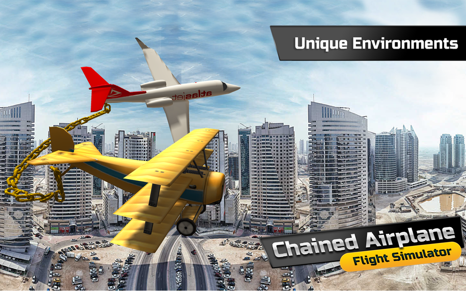 Chained Airplane Flight Sim - عکس بازی موبایلی اندروید
