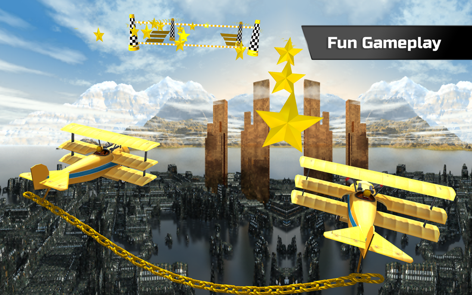 Chained Airplane Flight Sim - عکس بازی موبایلی اندروید