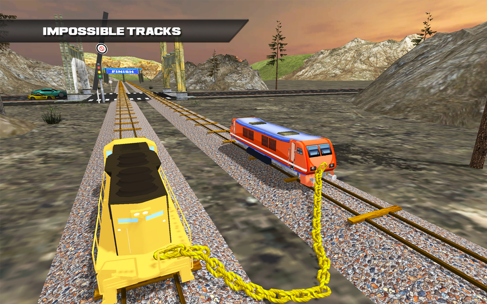 Chained Train Impossible Track - عکس بازی موبایلی اندروید