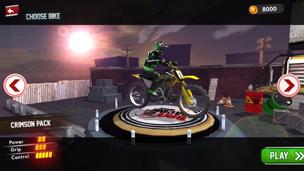 Moto Driving Stunt Challenge - Gameplay image of android game