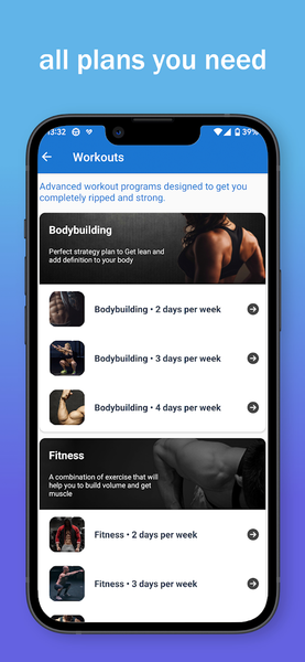 Fitness & Bodybuilding - عکس برنامه موبایلی اندروید