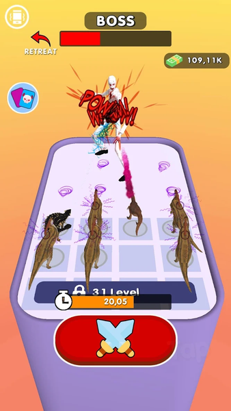 Dino Idle Merge - Gameplay image of android game