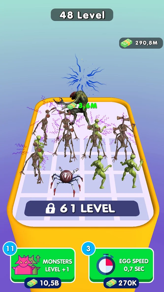 Monsters Idle Merge - Gameplay image of android game