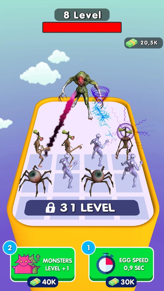 Monsters Idle Merge - Gameplay image of android game