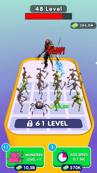 Monsters Idle Merge - Gameplay image of android game