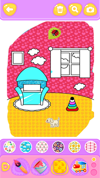 Bedroom Coloring For Kids - Image screenshot of android app