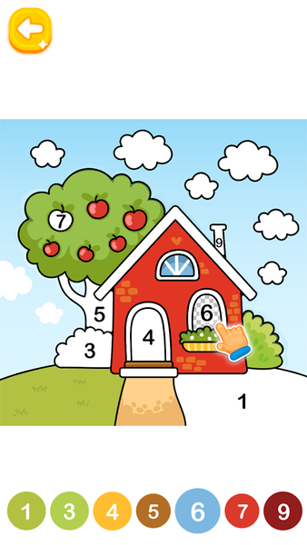 House Color by number for kids - عکس برنامه موبایلی اندروید