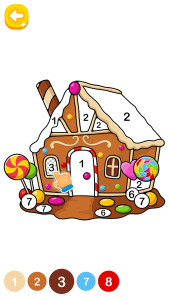 House Color by number for kids - عکس برنامه موبایلی اندروید