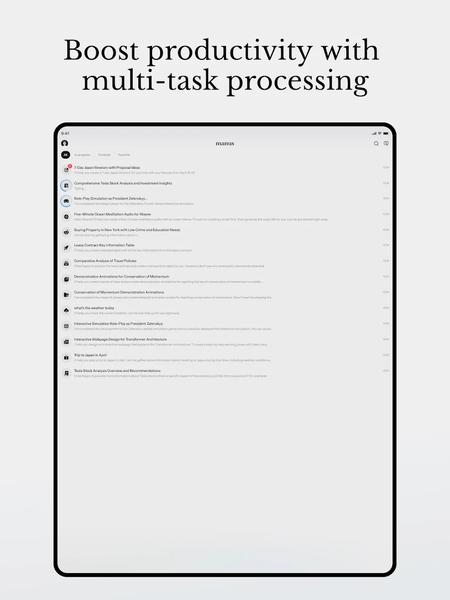 Manus AI - عکس برنامه موبایلی اندروید