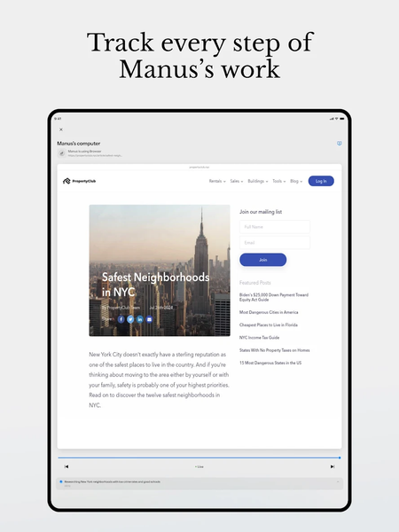 Manus AI - عکس برنامه موبایلی اندروید