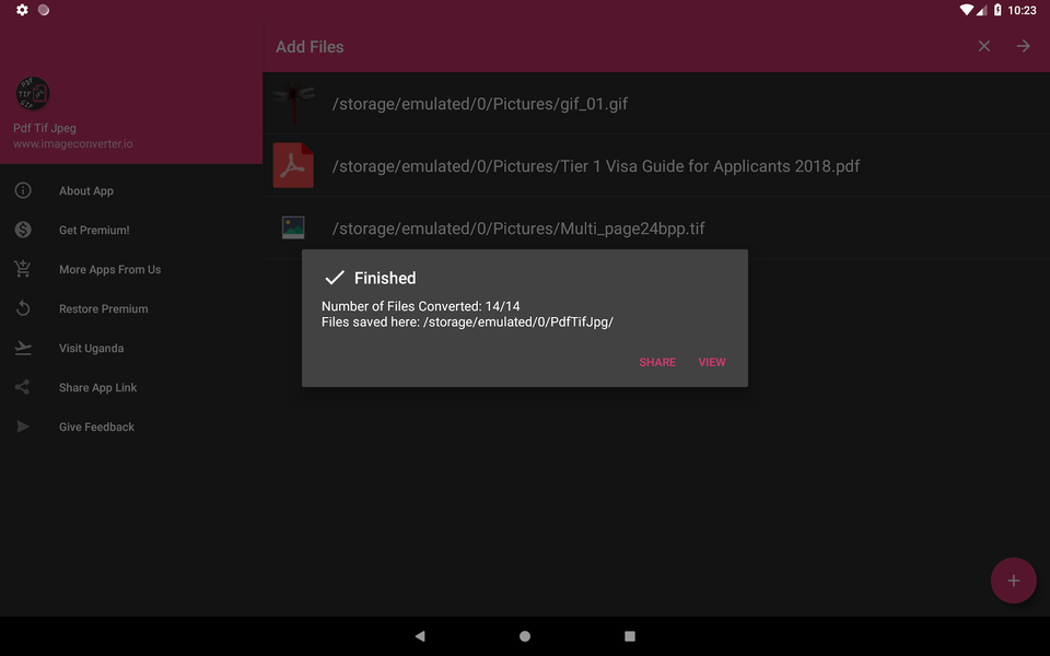 PDF > JPEG Converter: TIF, GIF - عکس برنامه موبایلی اندروید