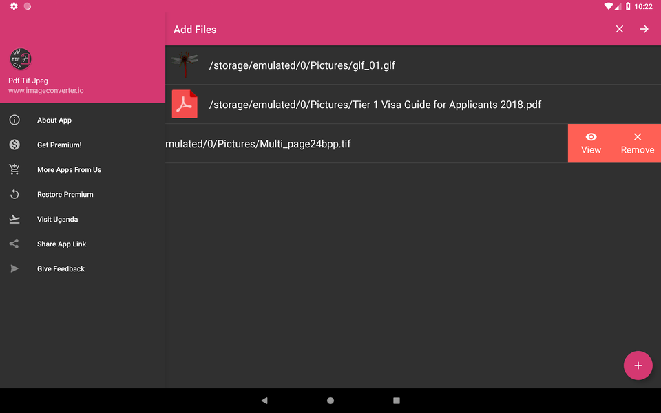 PDF > JPEG Converter: TIF, GIF - عکس برنامه موبایلی اندروید