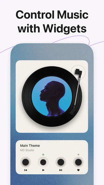 MD Vinyl - Music Player Widget - عکس برنامه موبایلی اندروید