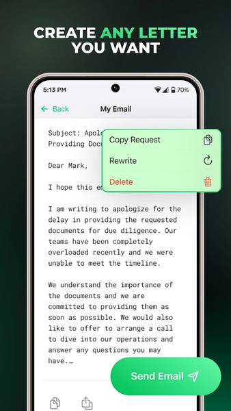 Friday: AI E-mail Assistant - Image screenshot of android app