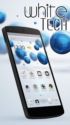 White Tech Theme  Wallpaper - Image screenshot of android app