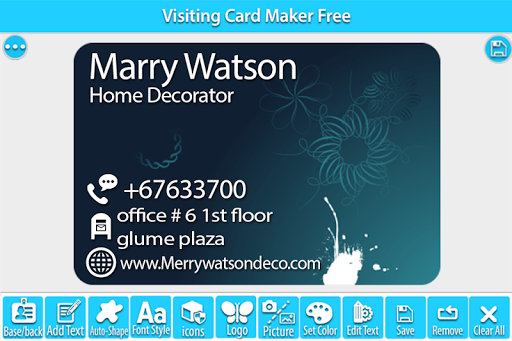 Business Card Maker, Visiting - عکس برنامه موبایلی اندروید