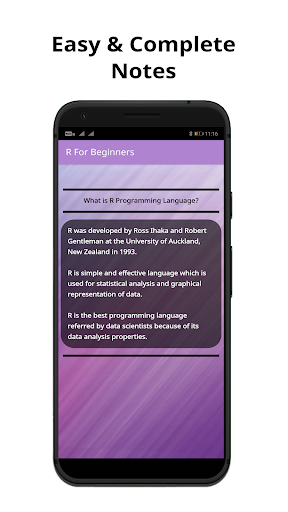 R For Beginners - Image screenshot of android app