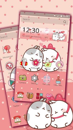 Cute Kitty Love Theme - عکس برنامه موبایلی اندروید