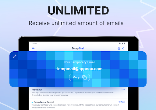 Temp Mail - عکس برنامه موبایلی اندروید