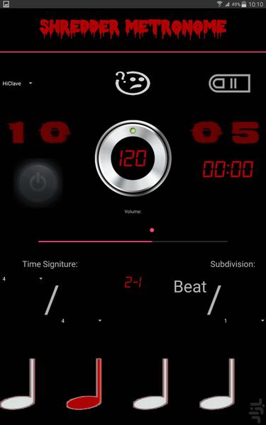 Shredder Metronome - Image screenshot of android app