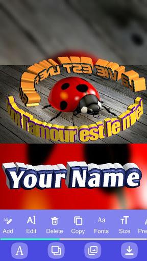 ۳D Text On Pictures - Logo & Name Art - عکس برنامه موبایلی اندروید