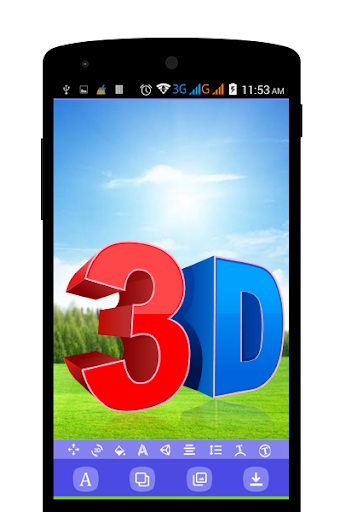 ۳D Text On Pictures - Logo & Name Art - عکس برنامه موبایلی اندروید