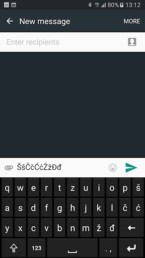 Croatian keyboard - Image screenshot of android app