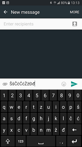 Croatian keyboard - Image screenshot of android app