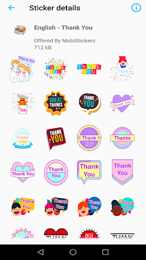 WAStickerApps Thank You - Image screenshot of android app