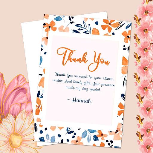 Thank you card Maker & Wishes - عکس برنامه موبایلی اندروید