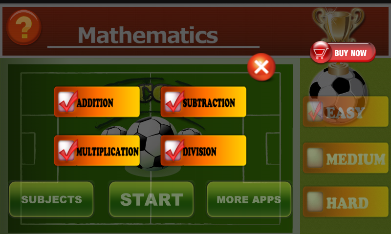 Soccer Math Game - Gameplay image of android game