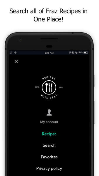 Recipes With Fraz - عکس برنامه موبایلی اندروید