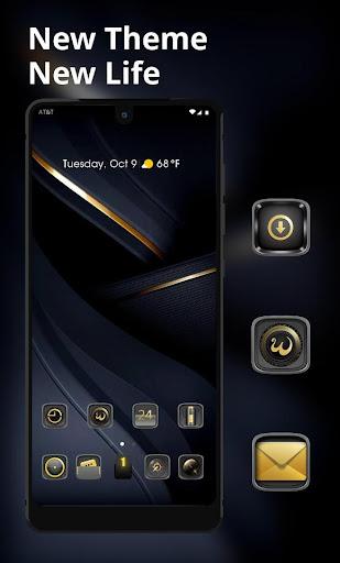 Abstract theme black golden supple - Image screenshot of android app