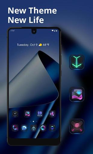 Business smooth elegant blue cool theme A3S - Image screenshot of android app