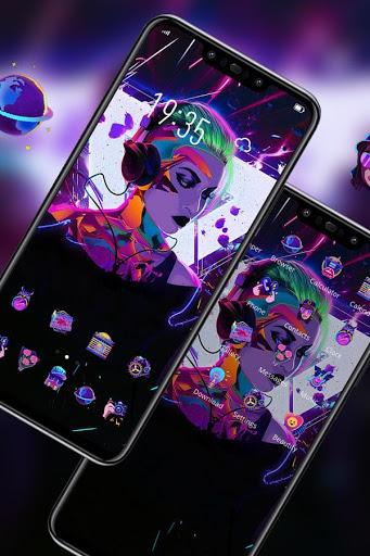 Beautiful Music Girl Theme Galaxy M۲۰ Launcher - عکس برنامه موبایلی اندروید