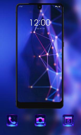 Colorful theme Blue abstract dot line surface - عکس برنامه موبایلی اندروید