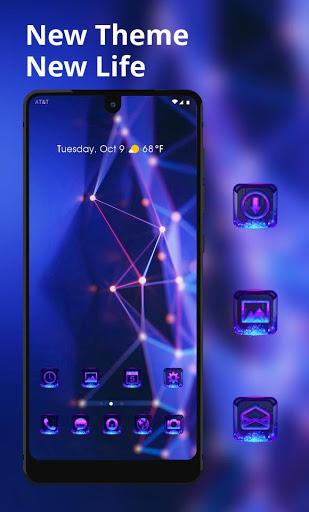 Colorful theme Blue abstract dot line surface - عکس برنامه موبایلی اندروید
