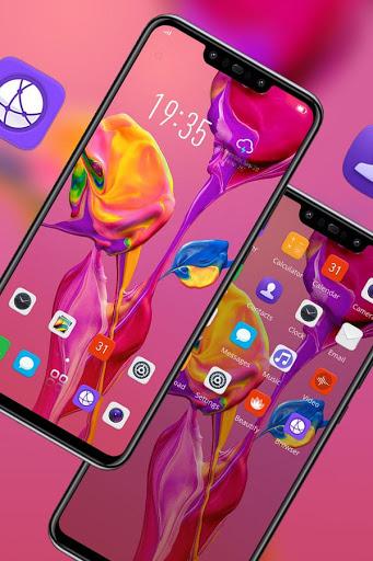 Red paint colorful flower theme  for p30 pro - Image screenshot of android app