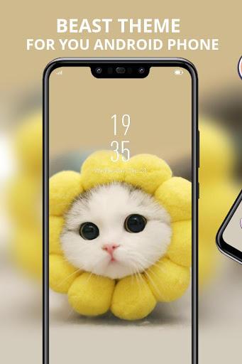 Pretty Cute Cat Head Blossom Theme - عکس برنامه موبایلی اندروید