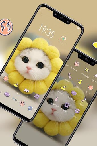 Pretty Cute Cat Head Blossom Theme - عکس برنامه موبایلی اندروید