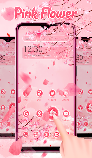 Emotion theme beautiful pink flower - عکس برنامه موبایلی اندروید