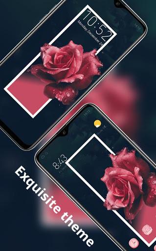 Flower theme | gorgeous blossom red roes - Image screenshot of android app